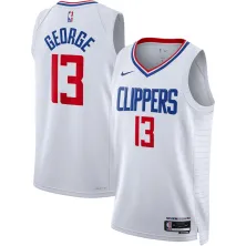 Camiseta Paul George Clippers Nike Swingman blanca - frontal