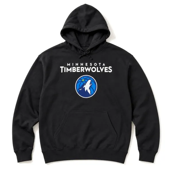 Sudadera Minnesota Timberwolves de New Era en negro - frontal