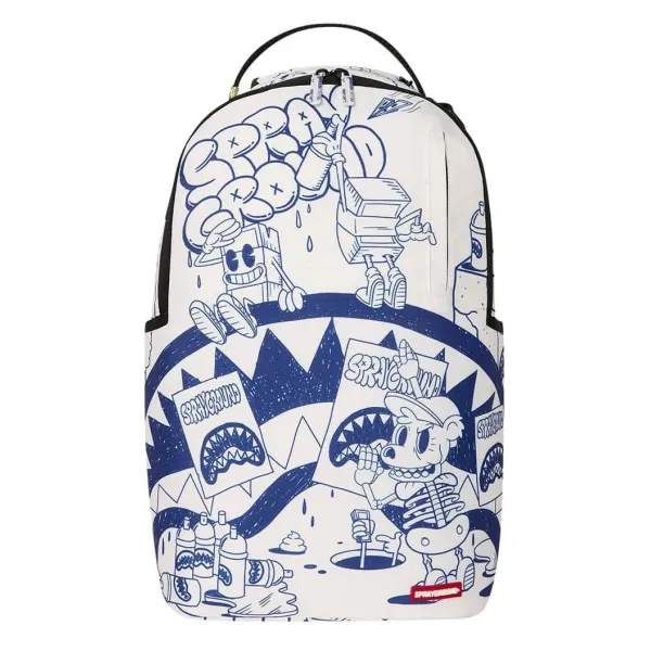 Sprayground Blue Ink Doodle principal Sprayground Blue Ink Doodle principal