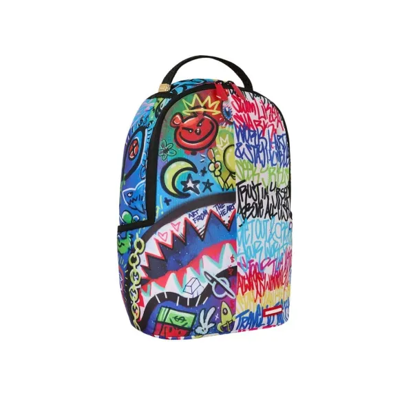 Mochila infantil Sprayground Mini Spray Poetry Split -lateral