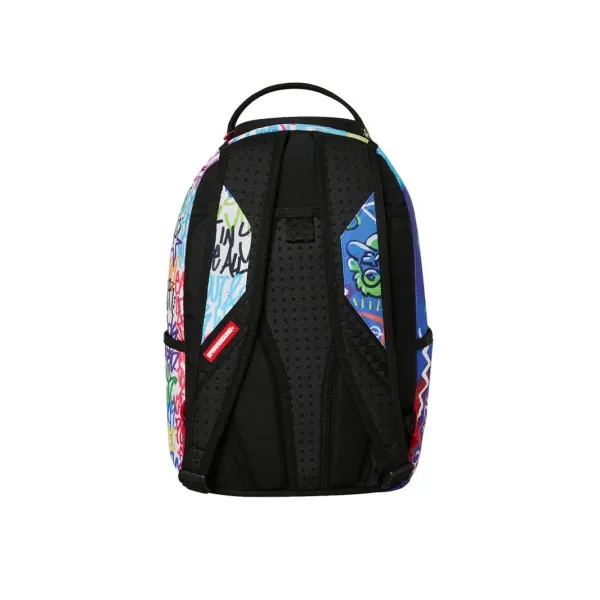 Mochila infantil Sprayground Mini Spray Poetry Split -trasera