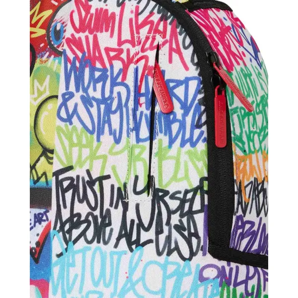 Mochila infantil Sprayground Mini Spray Poetry Split -detalle