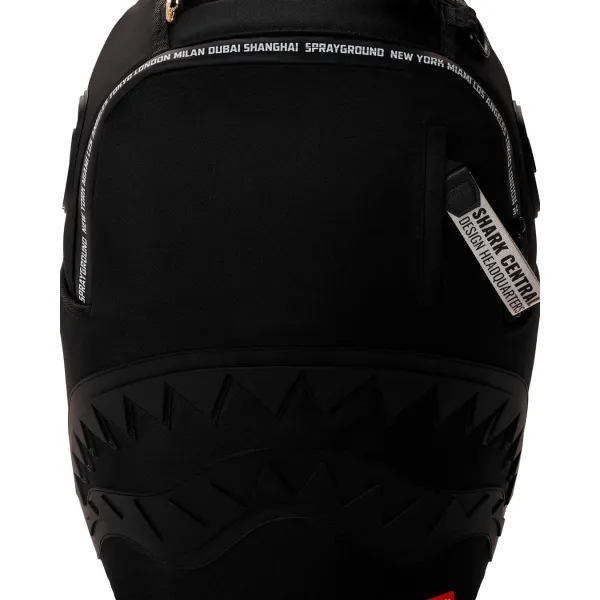 Sprayground Shark Central Printed Zip - Mochila negra - frontal 2 Sprayground Shark Central Printed Zip - Mochila negra - frontal 2