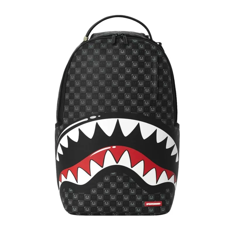 Mochila Sprayground en negro - Shark in Paris Bubbly Black - frontal