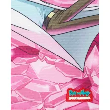 Mochila Sprayground Rick and Morty en negro y rosa - detalle Mochila Sprayground Rick and Morty en negro y rosa - detalle