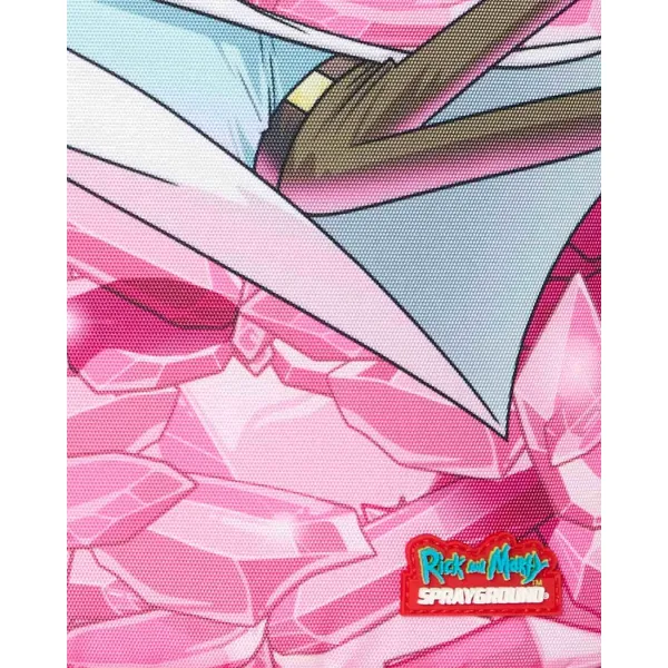Mochila Sprayground Rick and Morty en negro y rosa - detalle Mochila Sprayground Rick and Morty en negro y rosa - detalle