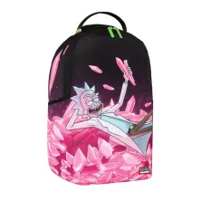 Mochila Sprayground Rick and Morty en negro y rosa - lateral Mochila Sprayground Rick and Morty en negro y rosa - lateral