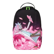 Mochila Sprayground Rick and Morty en negro y rosa - frontal
