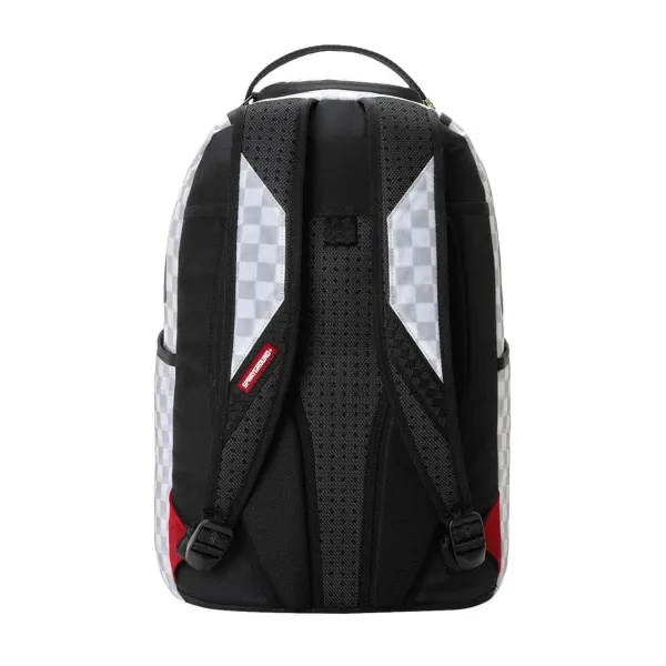 Mochila Sprayground blanca Shark in Paris 3d - trasera Mochila Sprayground blanca Shark in Paris 3d - trasera