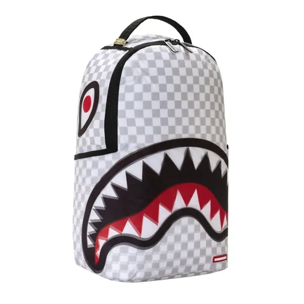 Mochila Sprayground blanca Shark in Paris 3d - lateral Mochila Sprayground blanca Shark in Paris 3d - lateral