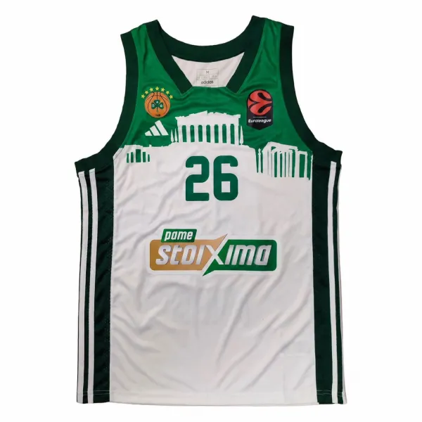 Camiseta Mathias Lessort Panathinaikos Baloncesto Euroliga Oficial Adidas Parthenon
