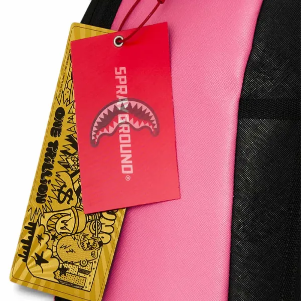 Sprayground Shark Central Pink Embroidered - etiquetas Sprayground Shark Central Pink Embroidered - etiquetas