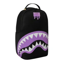 Sprayground Shark Central negra y morada - lateral Sprayground Shark Central negra y morada - lateral