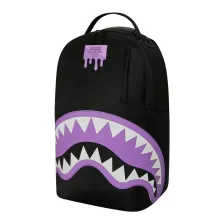 Sprayground Shark Central negra y morada - lado 2 Sprayground Shark Central negra y morada - lado 2
