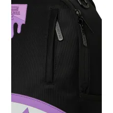Sprayground Shark Central negra y morada - detalle 1 Sprayground Shark Central negra y morada - detalle 1