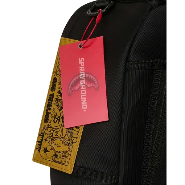 Sprayground Shark Central negra y morada - etiquetas Sprayground Shark Central negra y morada - etiquetas