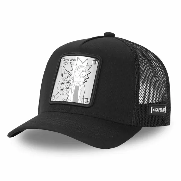 Gorra Capslab Rick & Morty negra frontal