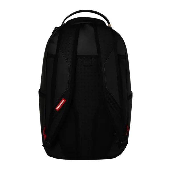 Sprayground Shark Central Negra y bordada - trasera Sprayground Shark Central Negra y bordada - trasera