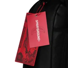 Sprayground Shark Central Negra y bordada - etiqueta Sprayground Shark Central Negra y bordada - etiqueta