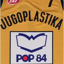 Camiseta Kukoc Jugoplastika Pop 84 amarilla - detalle