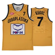 Camiseta Kukoc Jugoplastika Pop 84 amarilla - doble cara