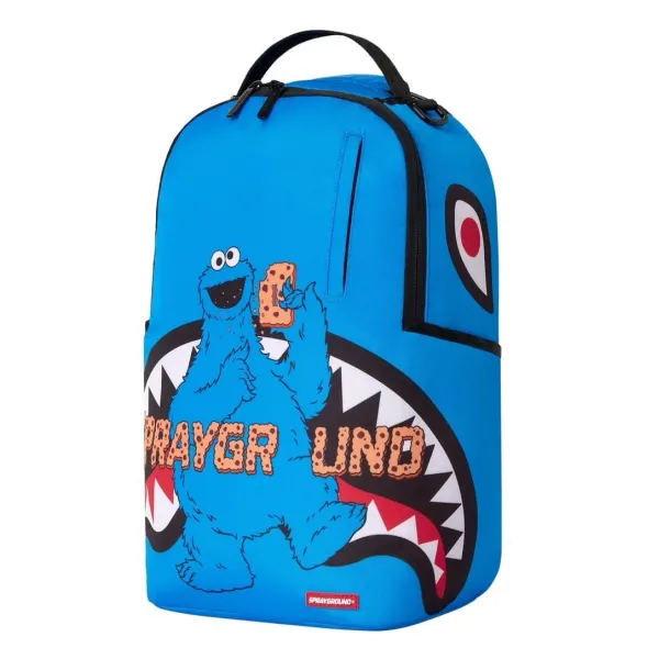 Mochila Sprayground Cookie Monster Barrio Sesamo - lateral