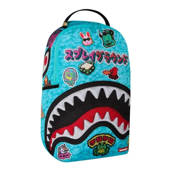 Sprayground Embellished Fleece en azul - lateral Sprayground Embellished Fleece en azul - lateral