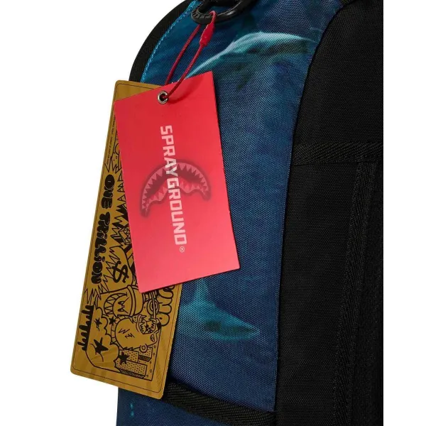 Sprayground Shark Underwater en azul - etiquetas