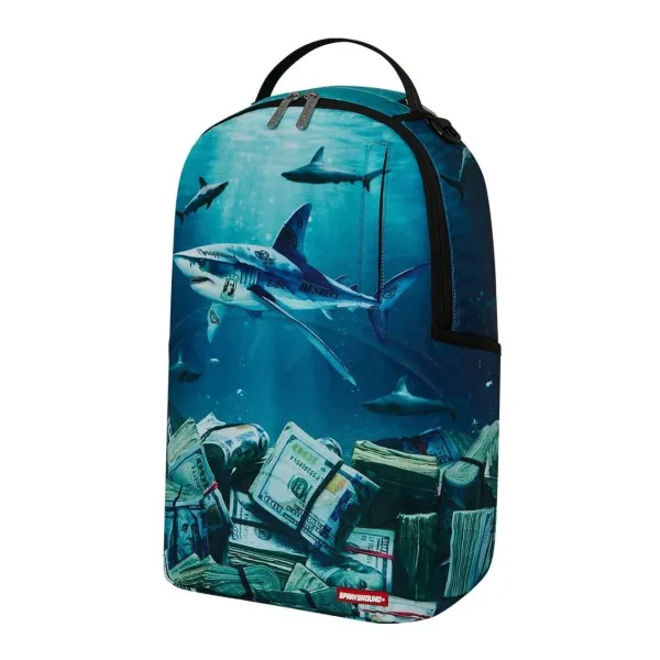 Sprayground Shark Underwater en azul - lateral