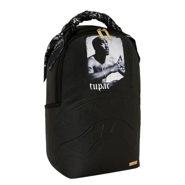 Mochila Sprayground Tupac Bandana negra - lateral Mochila Sprayground Tupac Bandana negra - lateral