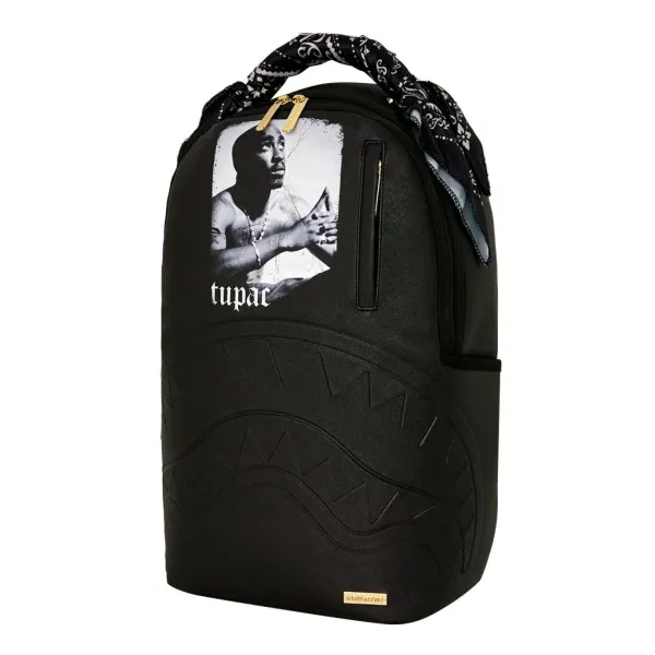 Mochila Sprayground Tupac Bandana negra - lateral 2 Mochila Sprayground Tupac Bandana negra - lateral 2