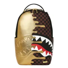 Mochila Sprayground Gold Side Drip Brown Check