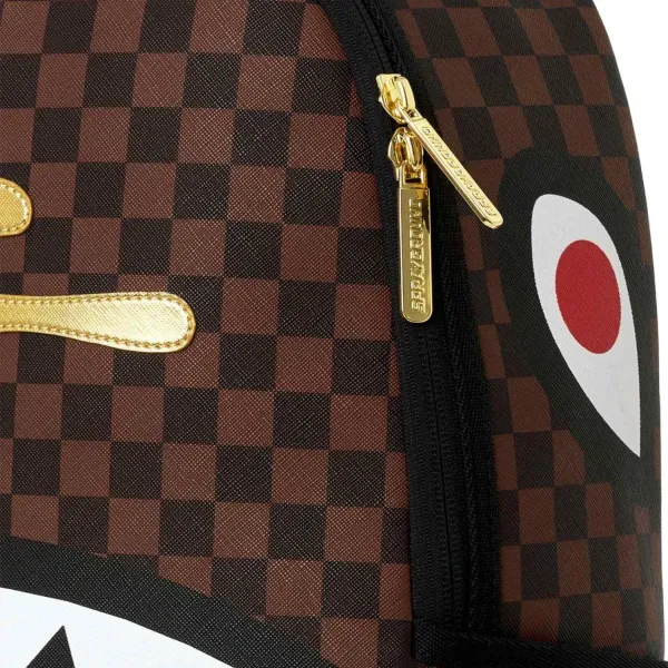 Mochila Sprayground Gold Side Drip Brown Check