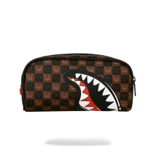 Estuche Sprayground Sharks in Paris WTF Brown Bubble Pouch