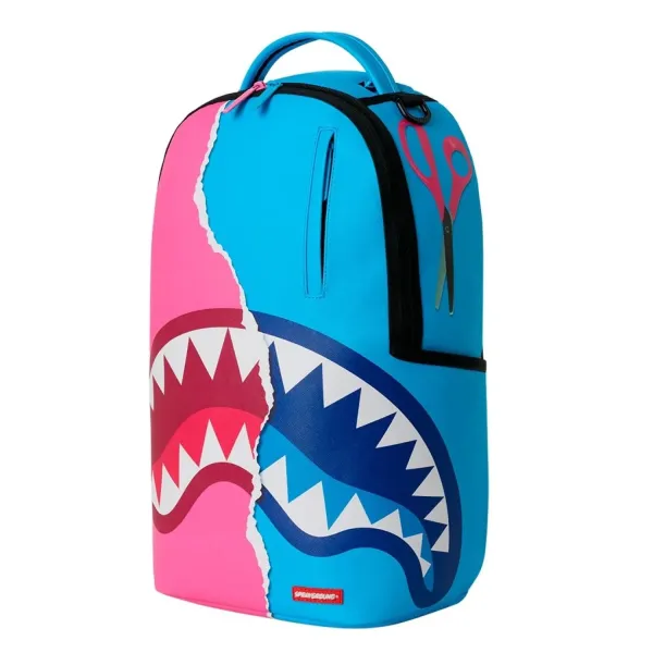 Sprayground Shark Central Zen Azul y Rosa - lateral 2 Sprayground Shark Central Zen Azul y Rosa - lateral 2