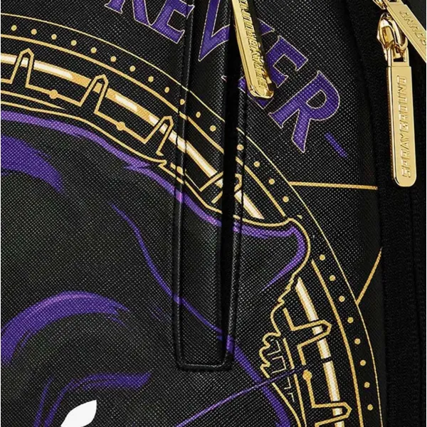 Mochila Sprayground Marvel Black Panther B9073 negra con pantera y detalles morados y dorados - 2 Mochila Sprayground Marvel Black Panther B9073 negra con pantera y detalles morados y dorados - 2