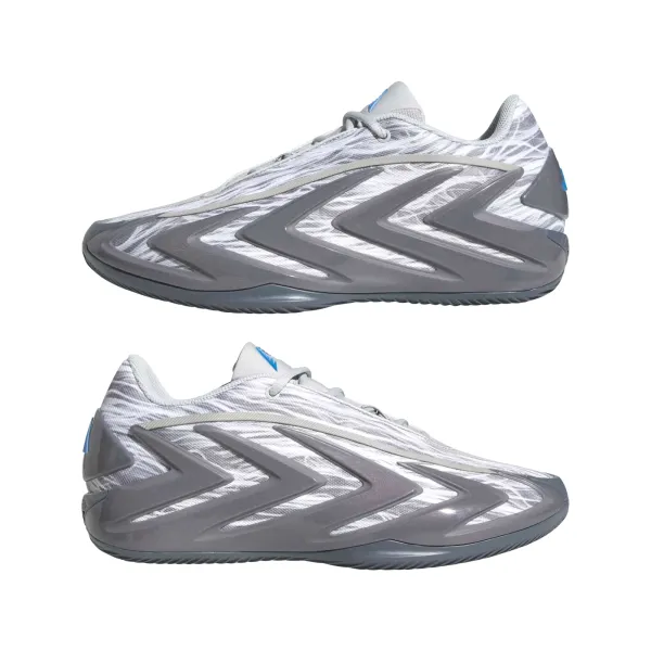 Adidas Anthony Edwards 3 Snow Camo en gris y blanco con Hyperboost - doble Adidas Anthony Edwards 3 Snow Camo en gris y blanco con Hyperboost - doble