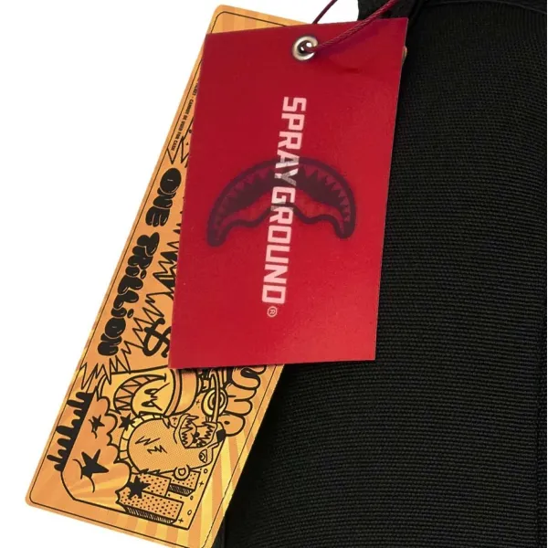 mochila Sprayground Signature Series Boujee Bag 2 negra - etiquetas mochila Sprayground Signature Series Boujee Bag 2 negra - etiquetas