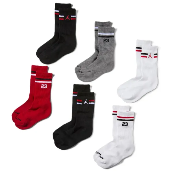 Calcetines Jordan Icon Stripe Unisex Crew Pack 6