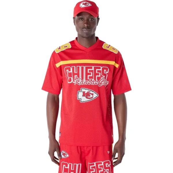 Camiseta Kansas City Chiefs NFL Mesh roja 3 Camiseta Kansas City Chiefs NFL Mesh roja 3
