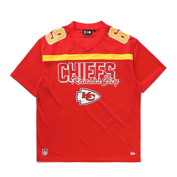 Camiseta Kansas City Chiefs NFL Mesh roja 1 Camiseta Kansas City Chiefs NFL Mesh roja 1