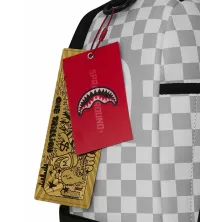 Mochila Sprayground Cream Space Drip B8453 con cuadros claros, boca rosa y goteo violeta 9 Mochila Sprayground Cream Space Drip B8453 con cuadros claros, boca rosa y goteo violeta 9