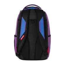 Mochila Sprayground Shark Central Embossed Dusk B9627 azul y violeta con boca de tiburón en relieve - trasera Mochila Sprayground Shark Central Embossed Dusk B9627 azul y violeta con boca de tiburón en relieve - trasera