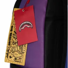 Mochila Sprayground Shark Central Embossed Dusk B9627 azul y violeta con boca de tiburón en relieve - etiquetas Mochila Sprayground Shark Central Embossed Dusk B9627 azul y violeta con boca de tiburón en relieve - etiquetas