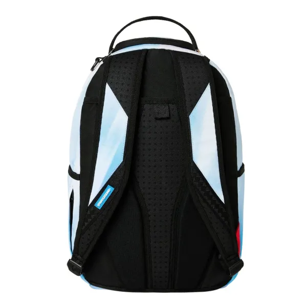 Mochila Sprayground Marvel Capitán América Sam Wilson B9125 azul con alas desplegadas y escudo - posterior Mochila Sprayground Marvel Capitán América Sam Wilson B9125 azul con alas desplegadas y escudo - posterior
