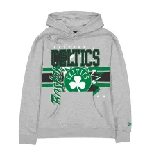 Sudadera Boston Celtics New Era gris con nombre del equipo a gran tamaño