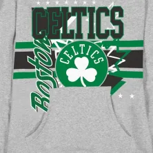 Sudadera Boston Celtics New Era gris con nombre del equipo a gran tamaño -detalle Sudadera Boston Celtics New Era gris con nombre del equipo a gran tamaño -detalle