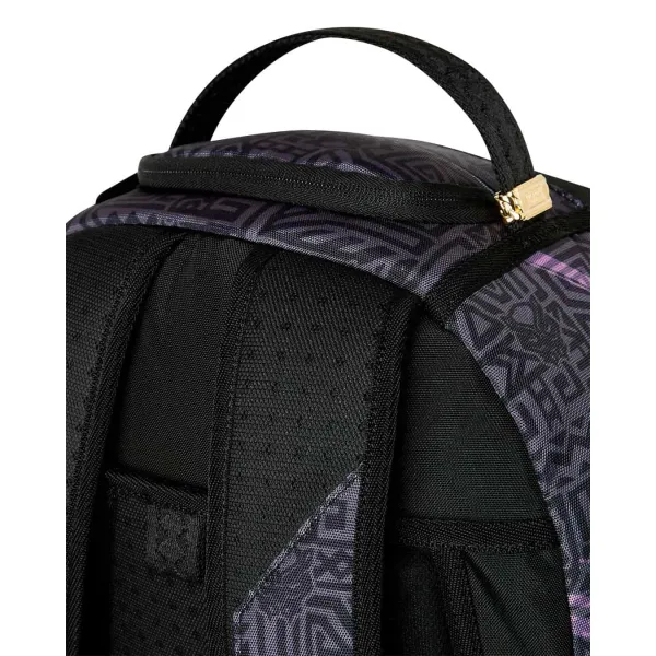 Mochila Sprayground Marvel Black Panther B9120 con Shuri y Okoye en negro y violeta - asa Mochila Sprayground Marvel Black Panther B9120 con Shuri y Okoye en negro y violeta - asa
