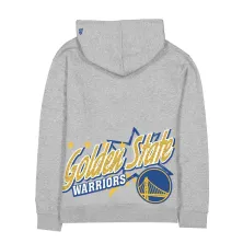 Sudadera Warriors Gris de New Era con gráficos y nombre del equipo a gran tamaño - inferior Sudadera Warriors Gris de New Era con gráficos y nombre del equipo a gran tamaño - inferior