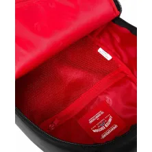 Mochila Mini Sprayground Black Toon Shark M9567 negra con boca de tiburón blanca y roja